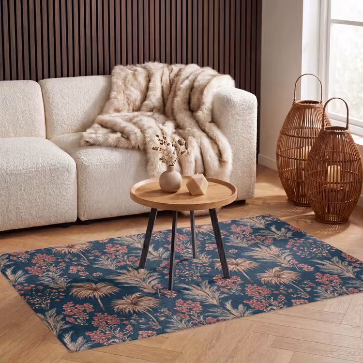 Vloerkleed - Botanisch - Patroon - Blauw — 3