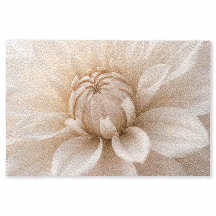 Vloerkleed - Bloem - Dahlia - Wit — 1