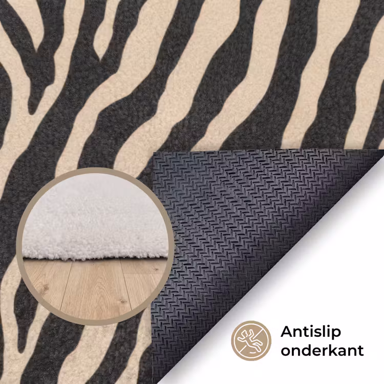 Vloerkleed - Zebra - Klassiek - Zwart — 4