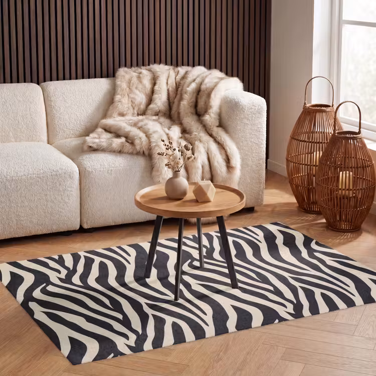 Vloerkleed - Zebra - Print - Klassiek - Zwart — 3