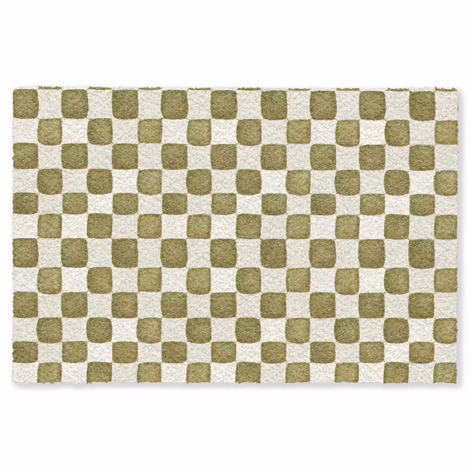 Vloerkleed - Schaak - Patroon - Groen — 1
