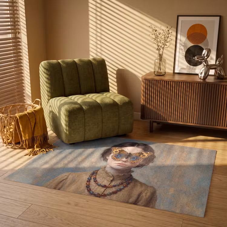 Vloerkleed - Portret - Vlinder - Kleurrijk — 2