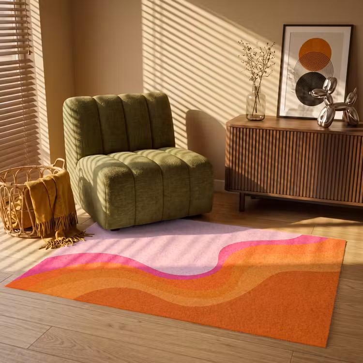 Vloerkleed - Retro - Waves - Kleurrijk — 2