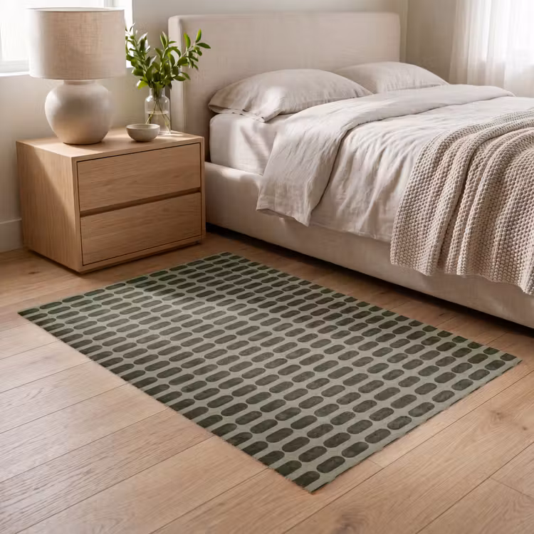Vloerkleed - Ritmisch - Effect - Groen — 6