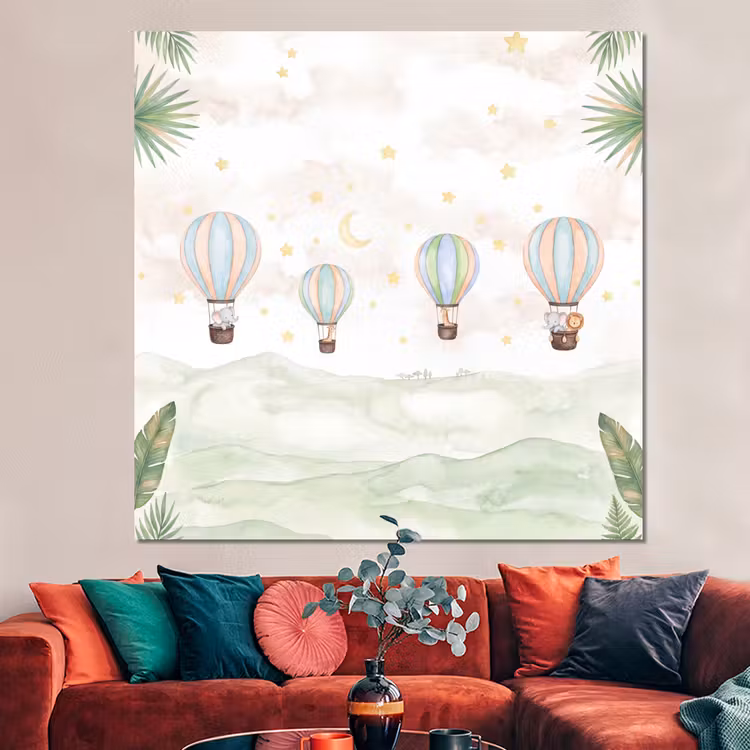 Forex - Aquarel - Luchtballonnen - Pastel — 3
