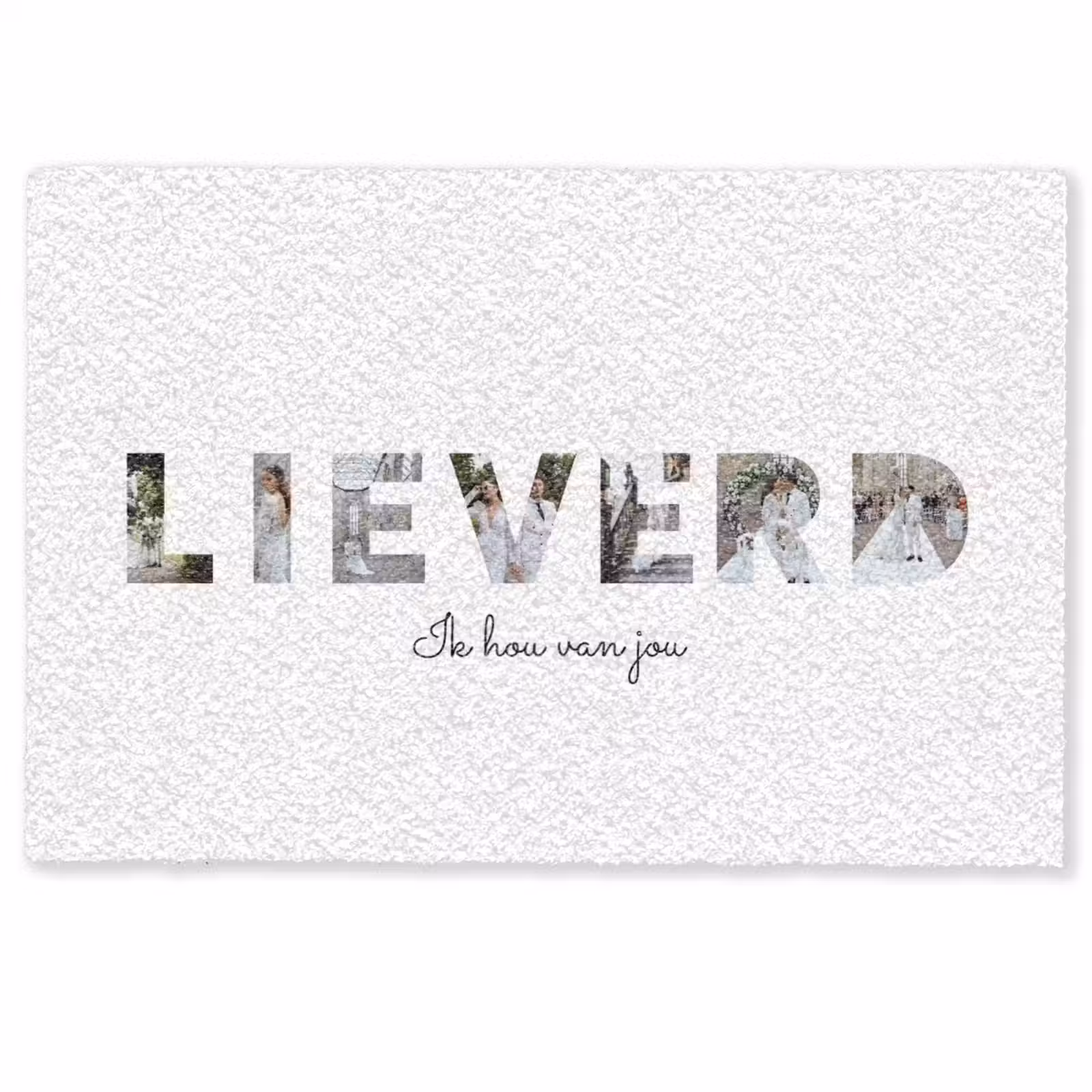Gepersonaliseerde deurmat - Lieverd - Lettercollage — 1