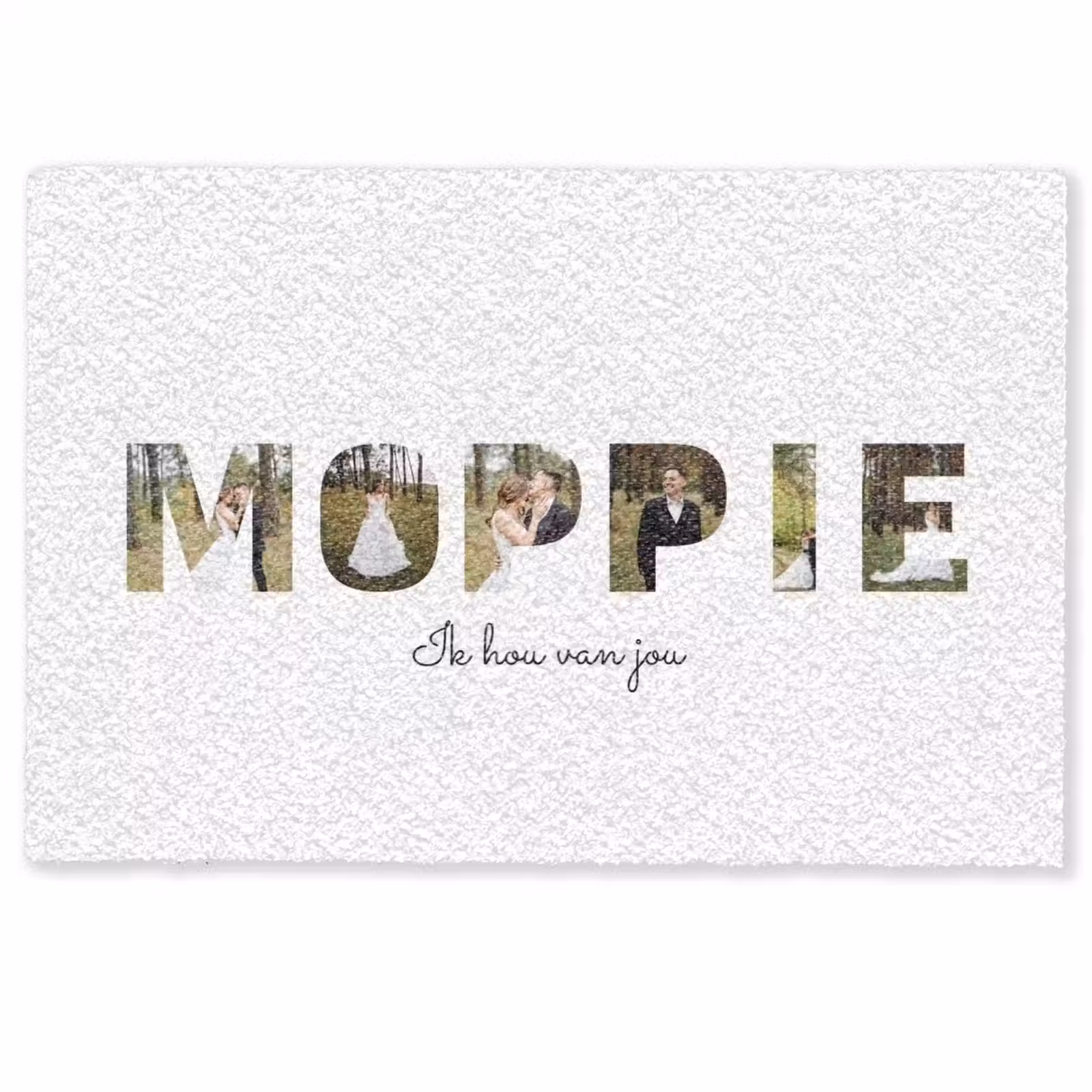 Gepersonaliseerde deurmat - Moppie - Lettercollage — 1
