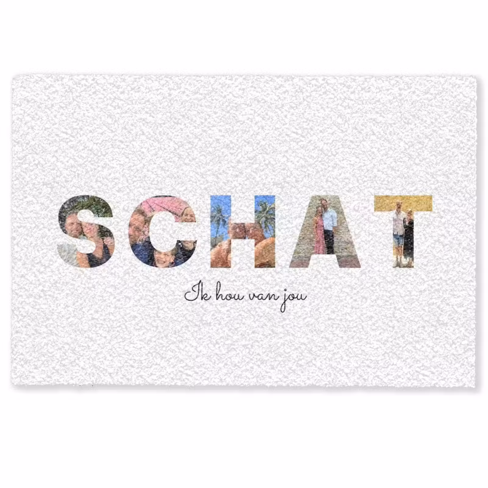 Gepersonaliseerde deurmat - Schat - Lettercollage — 1