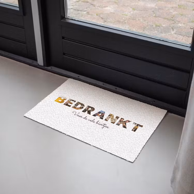 Gepersonaliseerde deurmat - Bedrankt - Lettercollage — 2