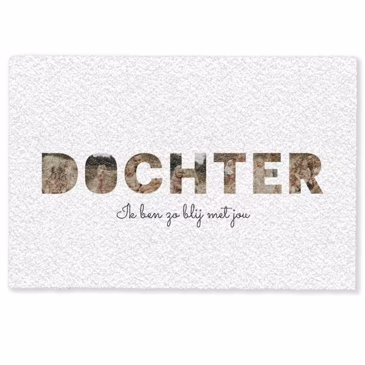 Gepersonaliseerde deurmat - Dochter - Lettercollage — 1