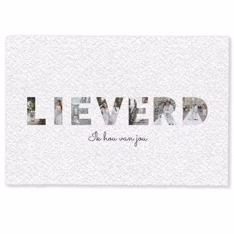 Gepersonaliseerde deurmat - Lieverd - Lettercollage — 1