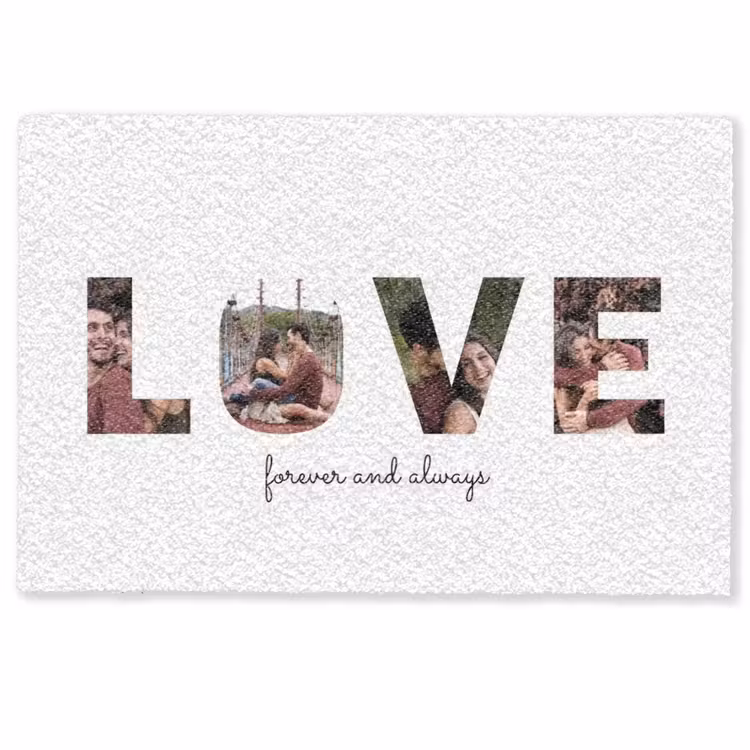 Gepersonaliseerde deurmat - Love - Lettercollage — 1