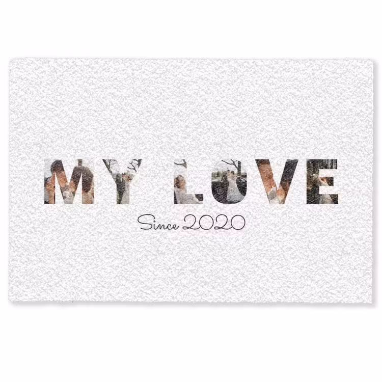 Gepersonaliseerde deurmat - My Love - Lettercollage — 1