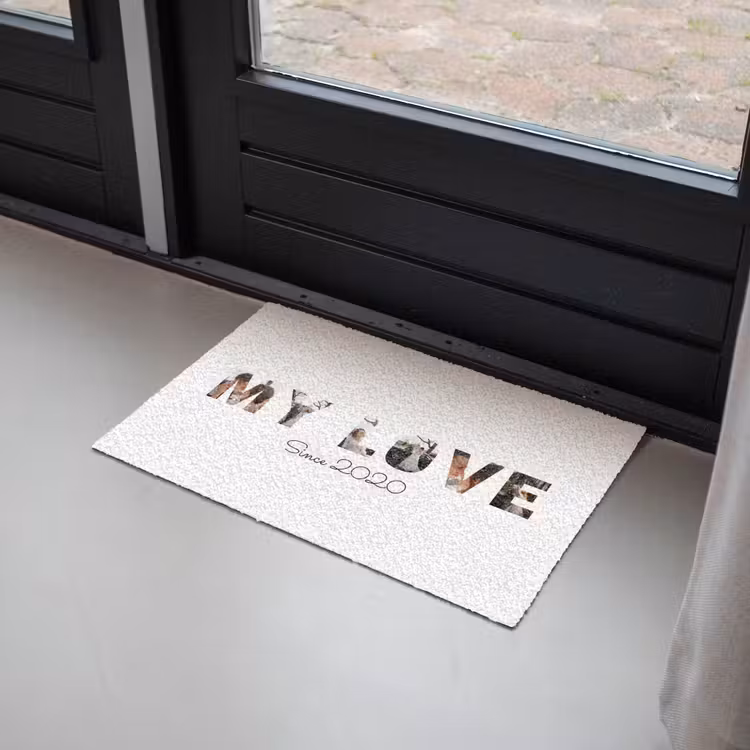 Gepersonaliseerde deurmat - My Love - Lettercollage — 2