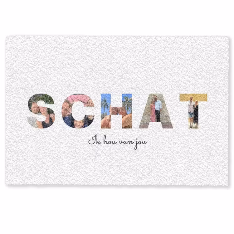Gepersonaliseerde deurmat - Schat - Lettercollage — 1