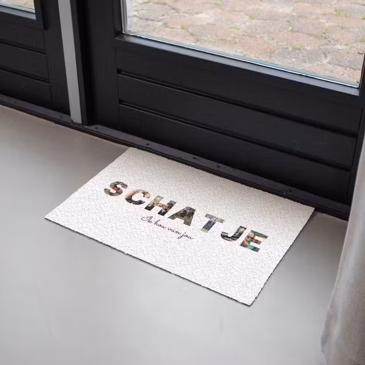 Gepersonaliseerde deurmat - Schatje - Lettercollage — 2