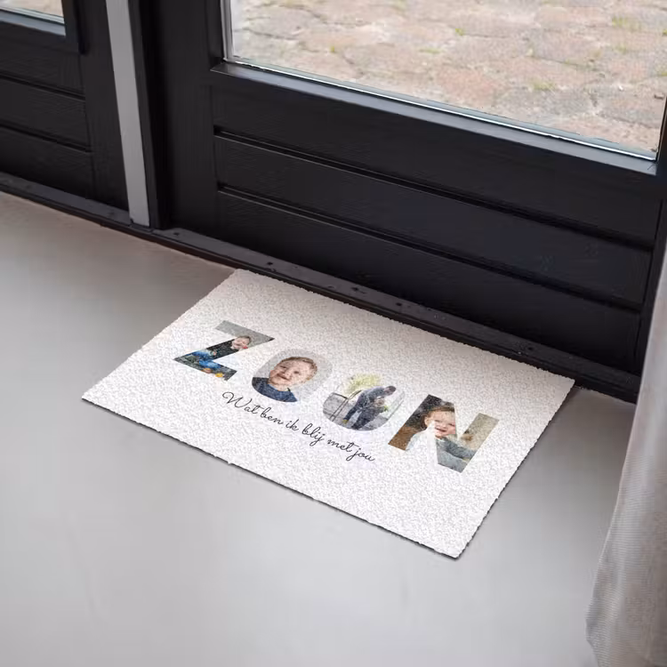 Gepersonaliseerde deurmat - Zoon - Lettercollage — 2