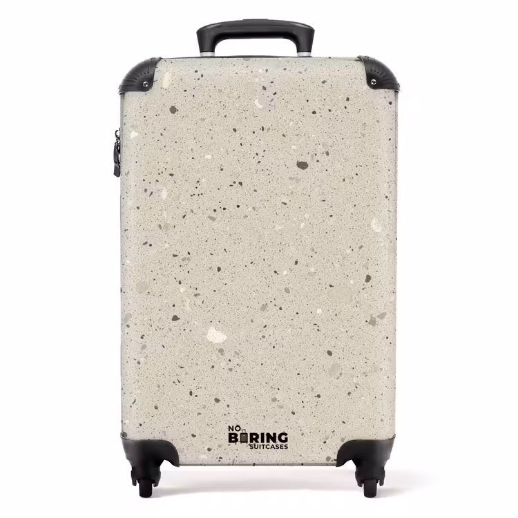Koffer - Lichtbeige - Terrazzo - Grijs — 1