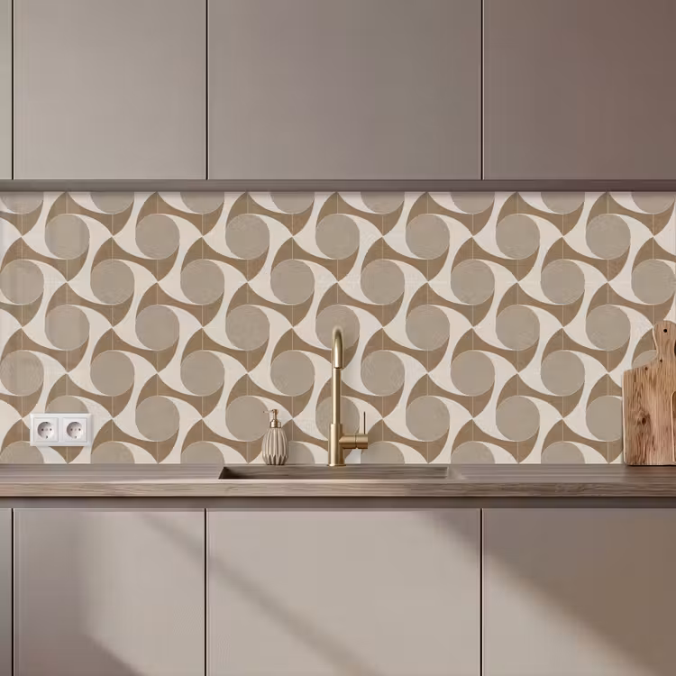 Keuken achterwand - Tijdloos - Evenwicht - Beige - Taupe — 1