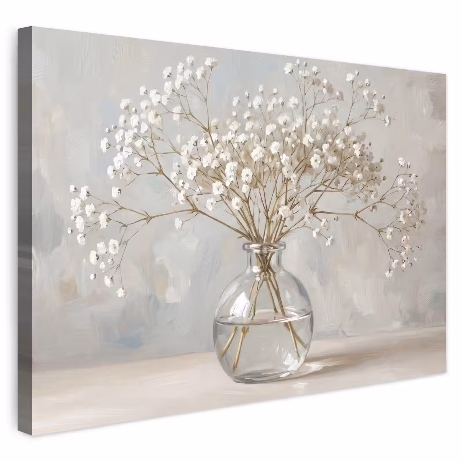 Buiten canvas - Vaas - Gipskruid - Wit — 1