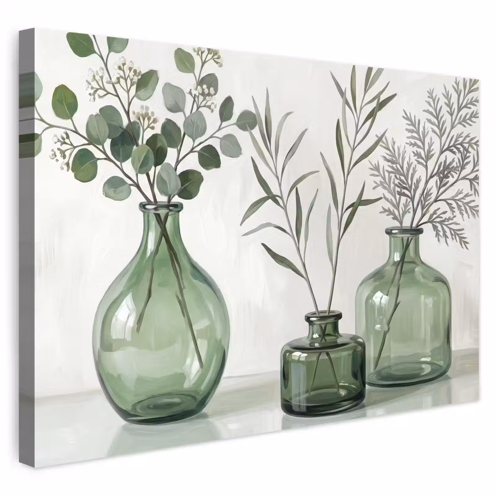 Buiten canvas - Vazen - Bladeren - Groen — 1