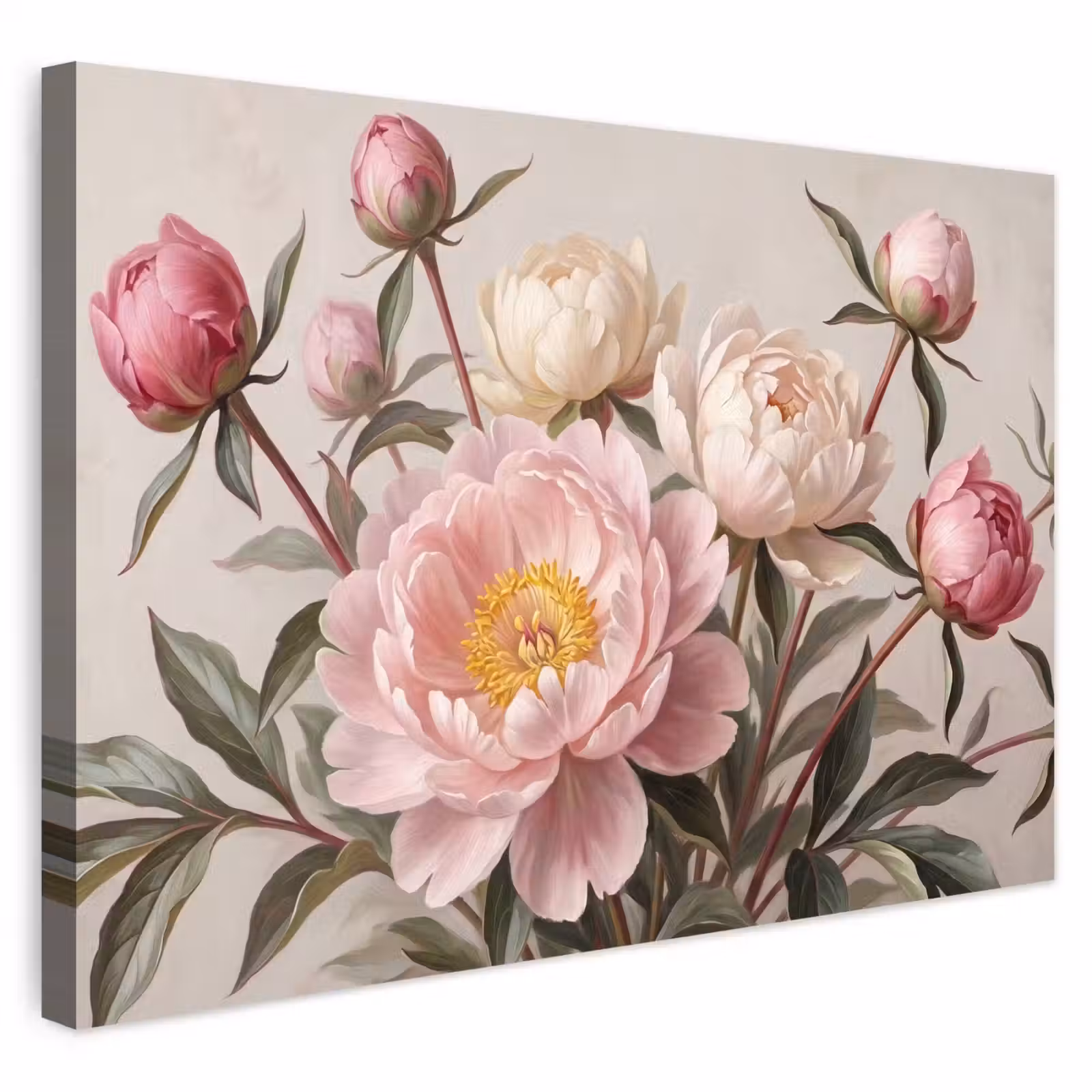 Buiten canvas - Pioenrozen - Boeket - Roze — 1