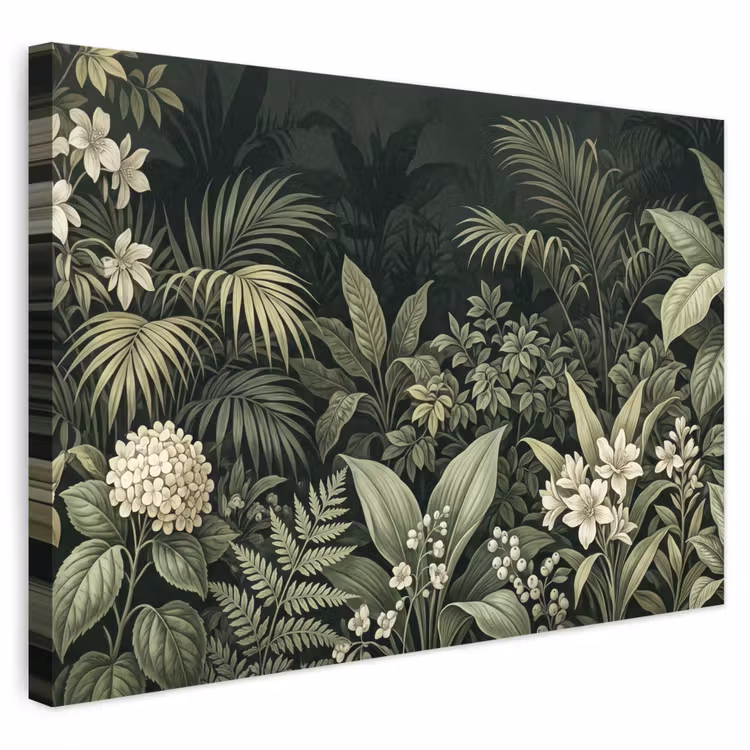 Buiten canvas - Jungle - Bladeren - Botanisch - Groen