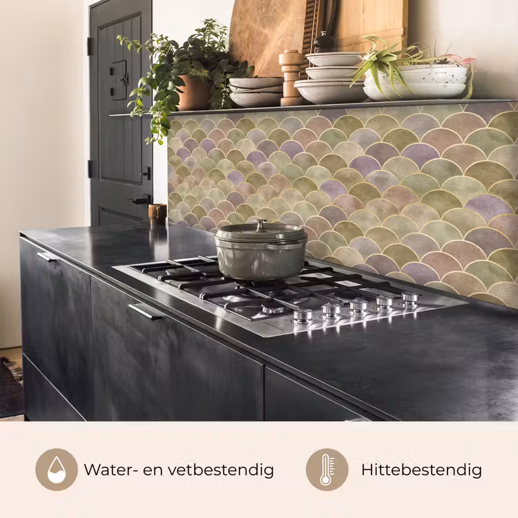 Keuken achterwand - Zacht - Goud - Kleurrijk — 3
