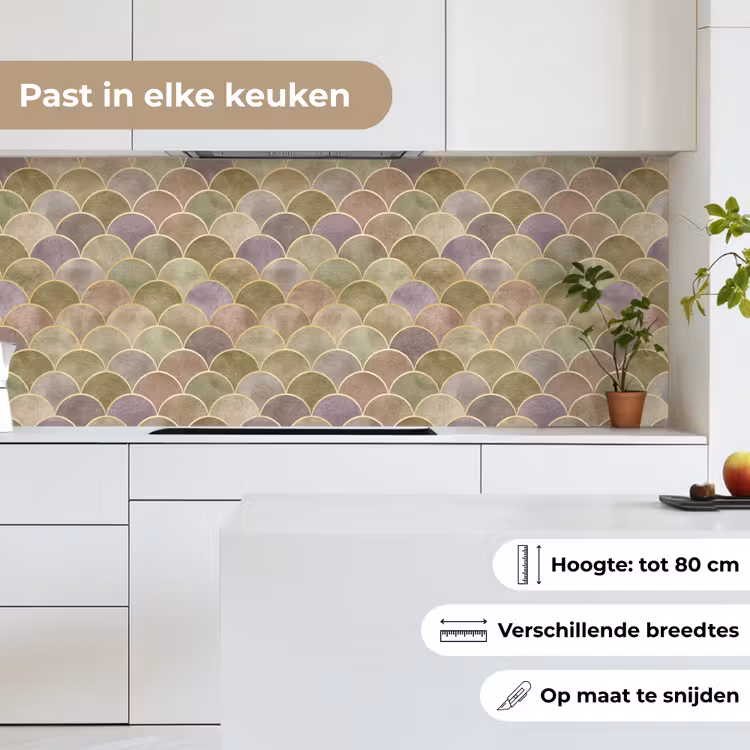 Keuken achterwand - Zacht - Goud - Kleurrijk — 4