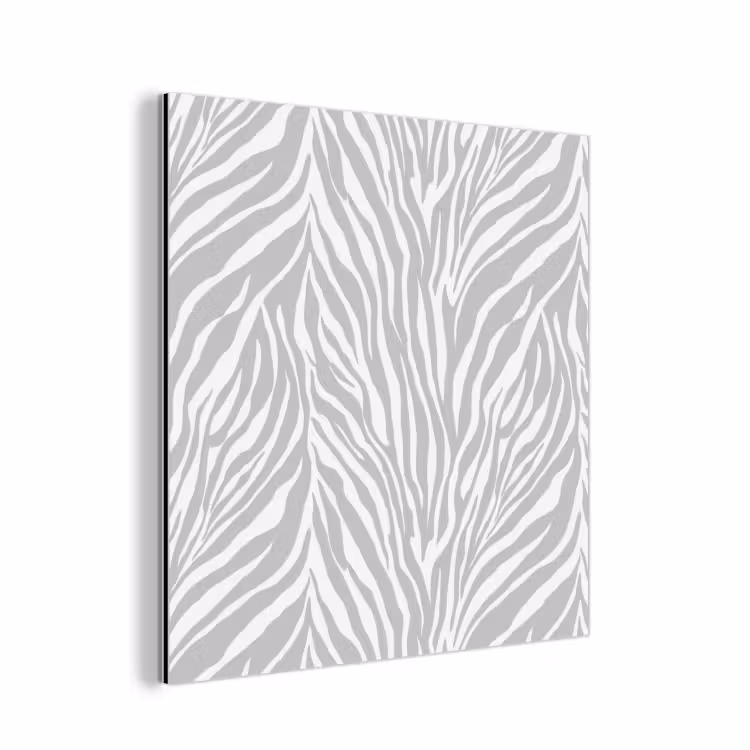 Aluminium schilderij - Zebra - Motief - Grijs
