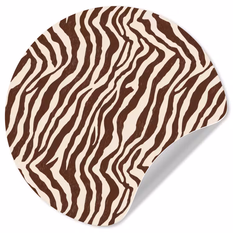 Behangcirkel - Zebra - Patroon - Zwart - Wit
