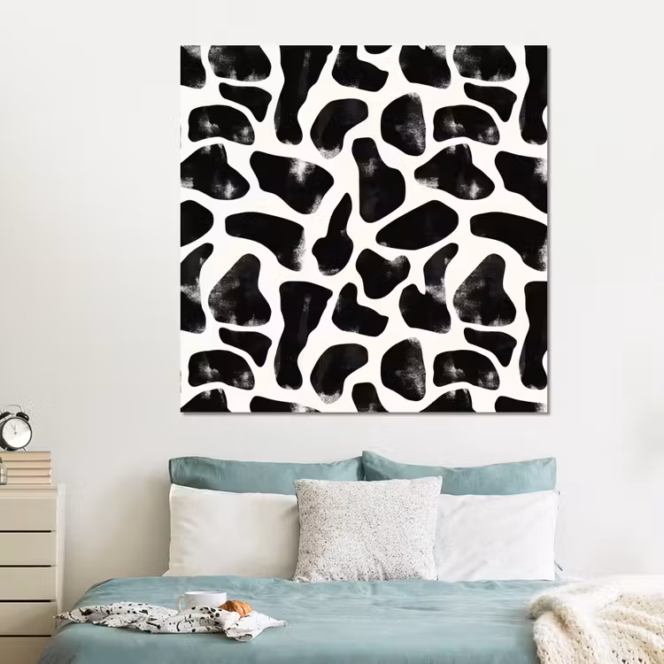 Forex - Dierenpatroon - Vlekken - Zwart - Wit — 2