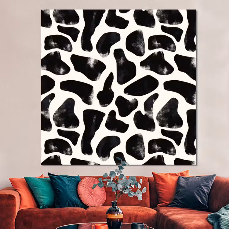 Forex - Dierenpatroon - Vlekken - Zwart - Wit — 3