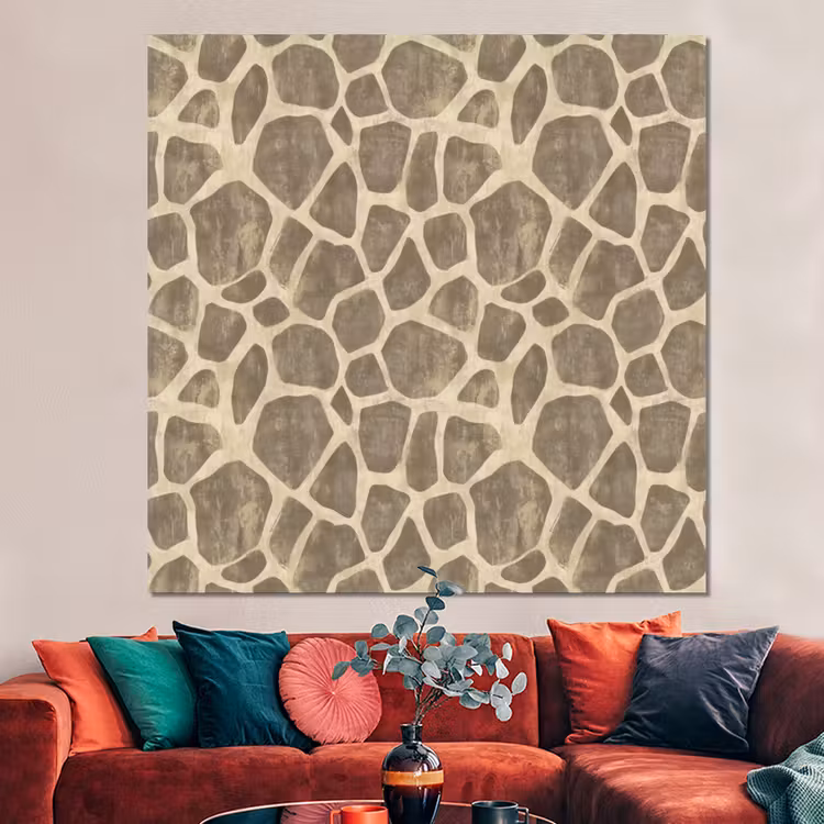 Forex - Giraf - Patroon - Beige - Bruin — 3