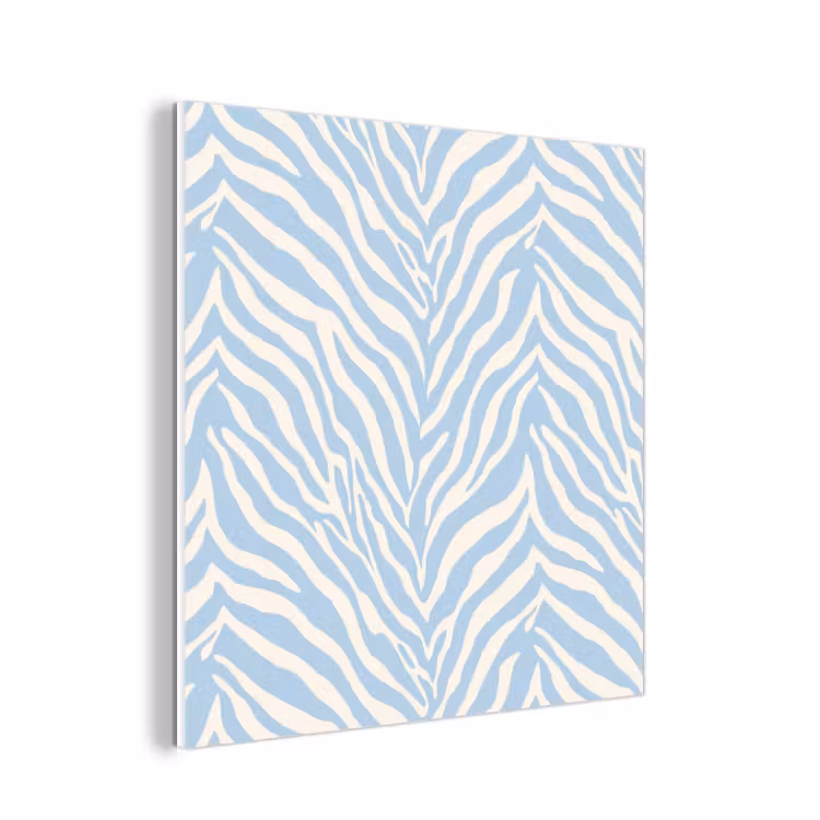 Forex - Zebra - Motief - Blauw - Wit — 1