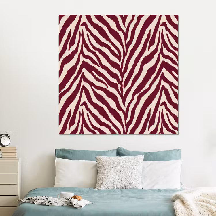 Forex - Zebra - Motief - Bordeaux - Rood — 2