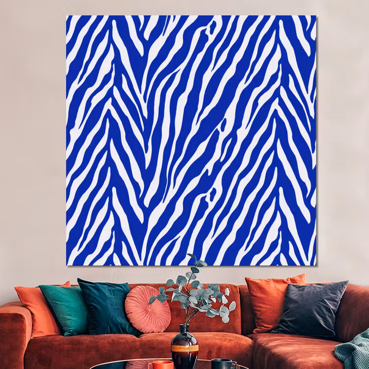 Forex - Zebra - Patroon - Kobalt - Blauw — 3