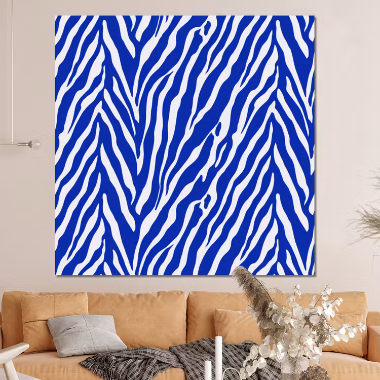 Forex - Zebra - Patroon - Kobalt - Blauw — 4