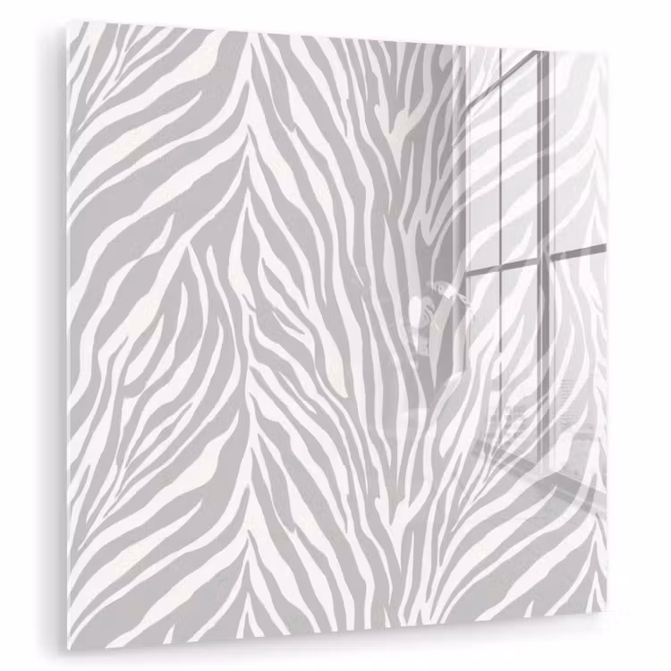 Glas schilderij - Zebra - Motief - Grijs