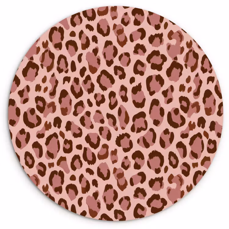 Muurcirkel - Luipaard - Patroon - Roze