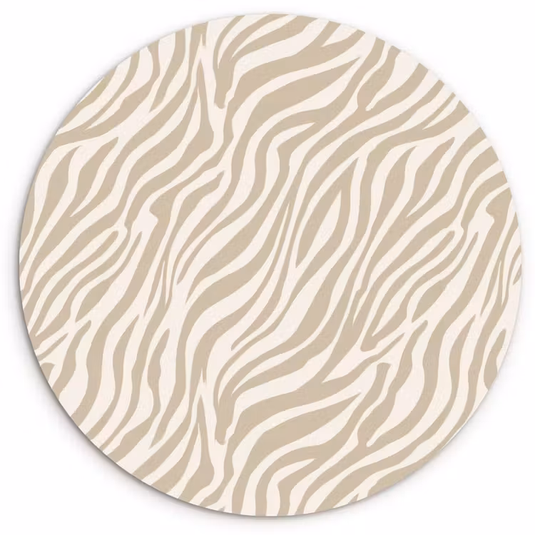 Muurcirkel - Zebra - Patroon - Beige