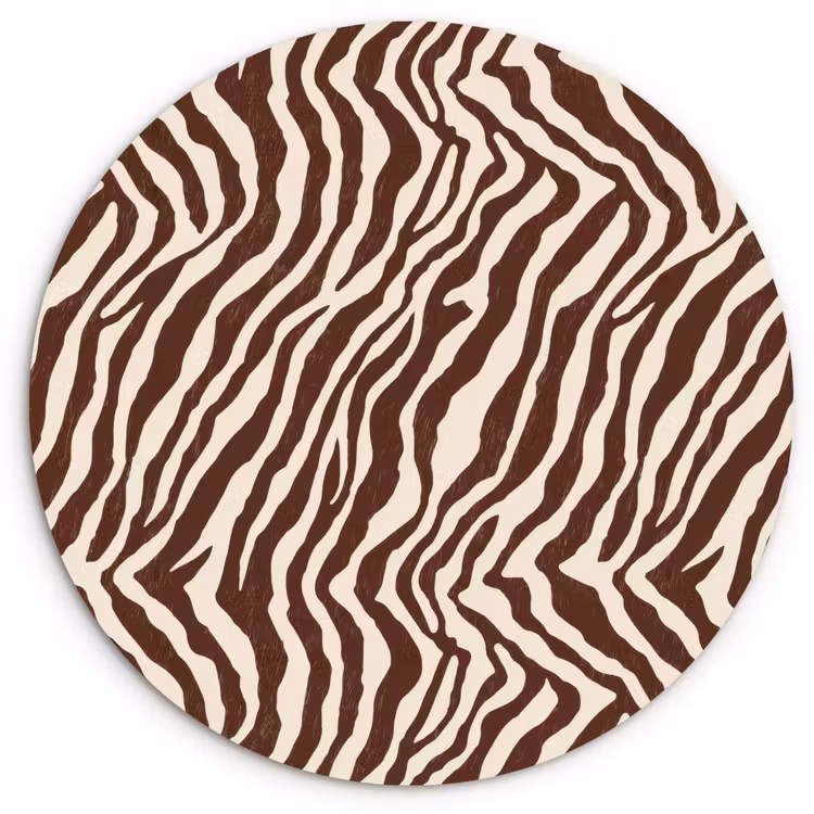 Muurcirkel - Zebra - Patroon - Zwart - Wit