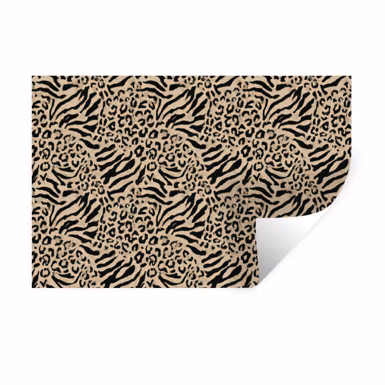Muursticker - Giraf - Zebra - Motief - Bruin