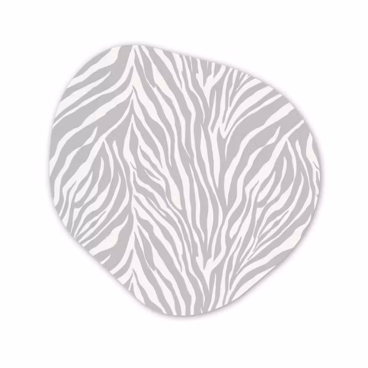 Organisch schilderij - Forex - Zebra - Motief - Grijs