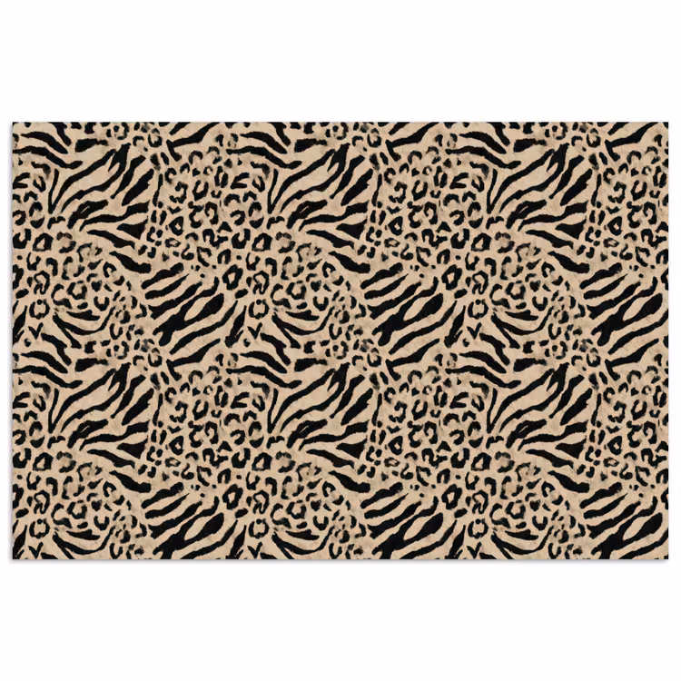 Poster - Giraf - Zebra - Motief - Bruin