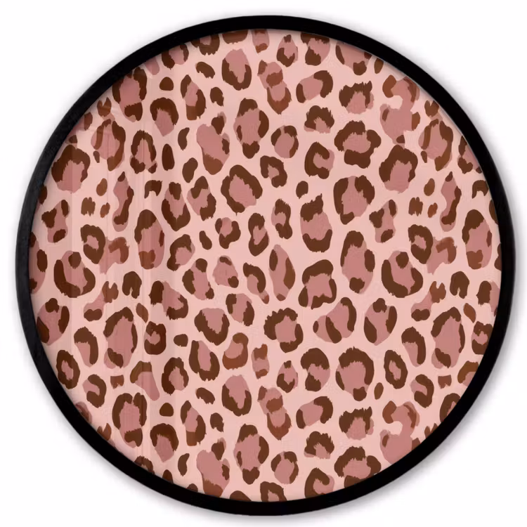 Ronde fotolijst - Luipaard - Patroon - Roze