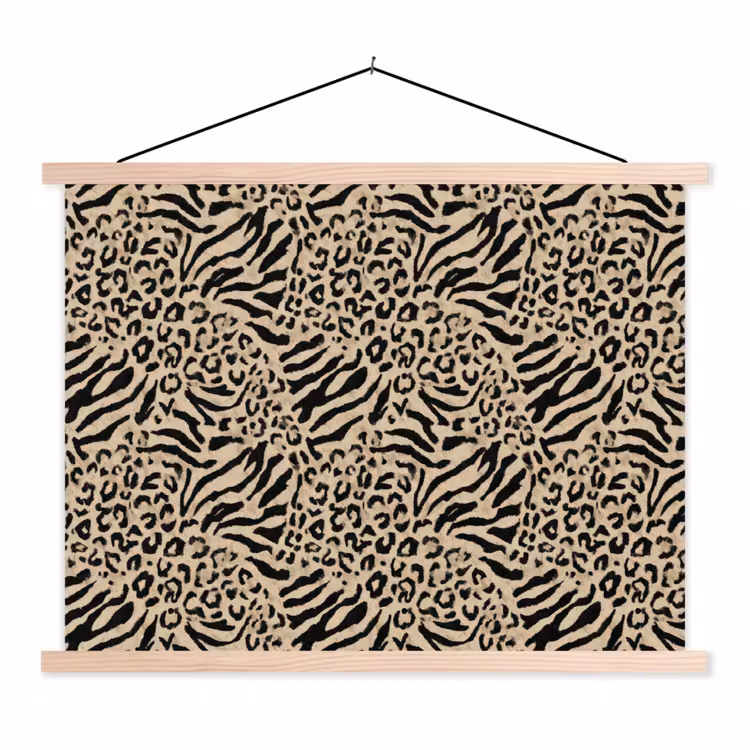 Schoolplaat - Giraf - Zebra - Motief - Bruin