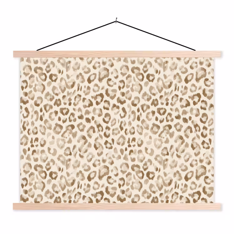 Schoolplaat - Luipaard - Klassiek - Beige