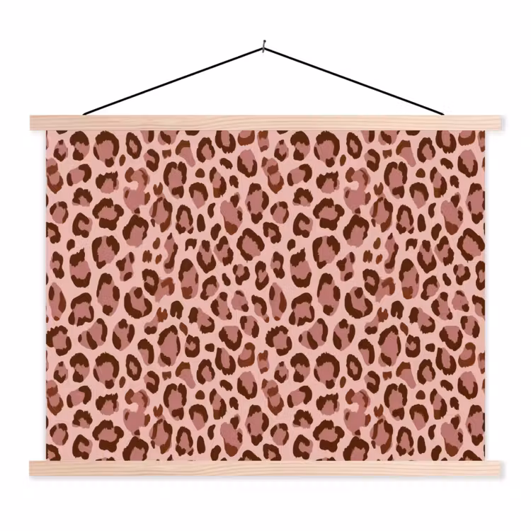 Schoolplaat - Luipaard - Patroon - Roze