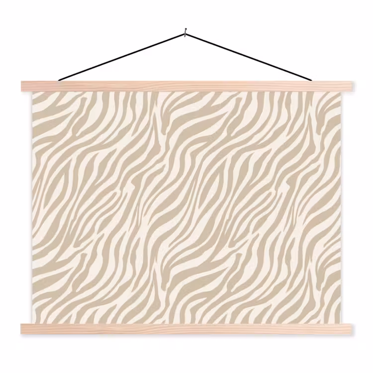 Schoolplaat - Zebra - Patroon - Beige